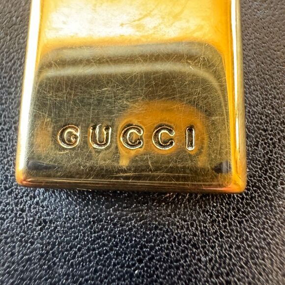 Vintage Gucci Tiger Head Black Leather Bi-Fold Wallet - Rare - Picture 5 of 14